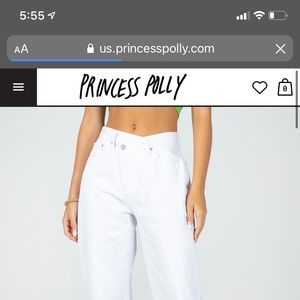 Princess Polly Holly Asymmetrical Straight Leg